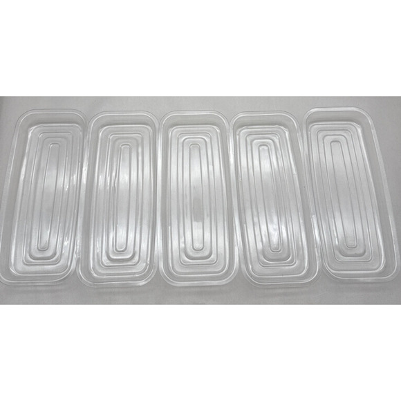 Rectangular 5 Pieces of 9 by 4 Inch Clear Thick Plastic Heavy Duty Sturdy *READ - Picture 2 of 8